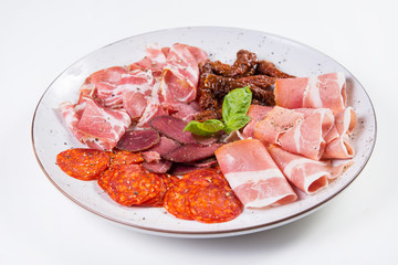 antipasti isolated on white