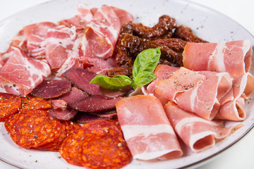 antipasti isolated on white