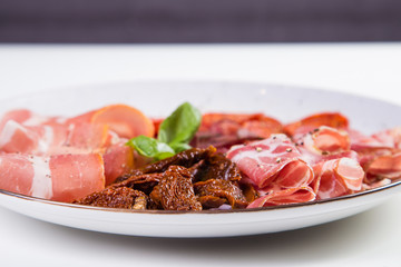 antipasti isolated on white