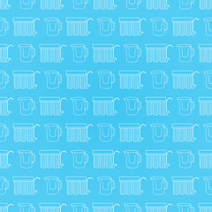 Water filter seamless pattern. Vector background.