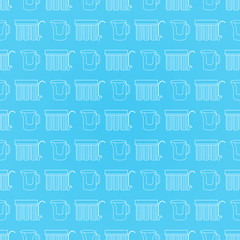 Water filter seamless pattern. Vector background.