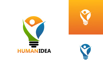 Human Idea Logo Template Design Vector, Emblem, Design Concept, Creative Symbol, Icon