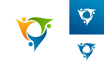 Fit People Logo Template Design Vector, Emblem, Design Concept, Creative Symbol, Icon