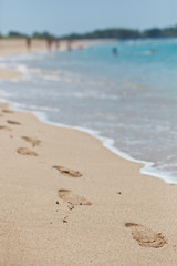 footprints in the sand