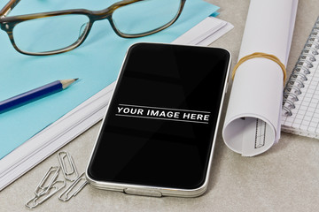 Modern smartphone on a desk