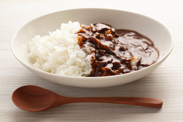 欧風 ハヤシライス カレー テーブル