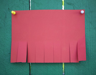 Blank red paper
