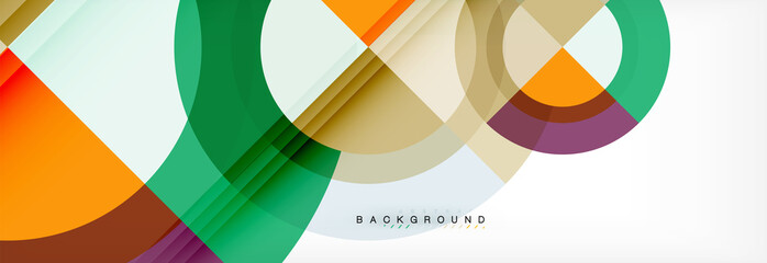 Fototapeta premium Vector circular geometric abstract background