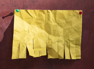 Blank yellow paper