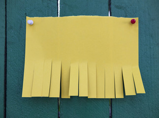 Blank yellow paper