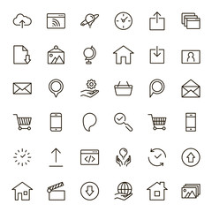 Flat line icon