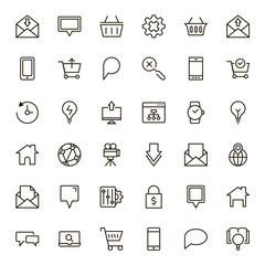 Flat line icon