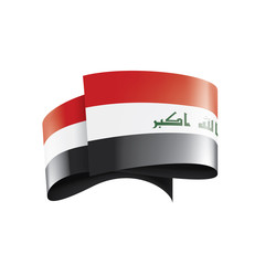 Iraqi flag, vector illustration on a white background