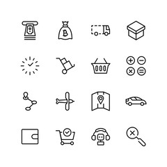 Online shopping flat icon