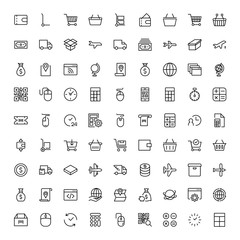 Online supermarket flat icon