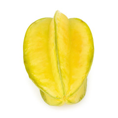 star apple. star fruit isolated on white background