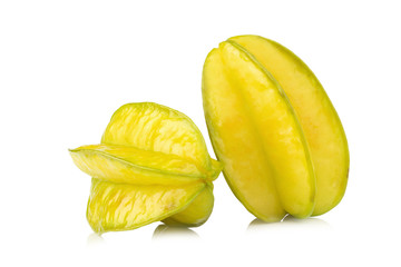 star apple. star fruit isolated on white background