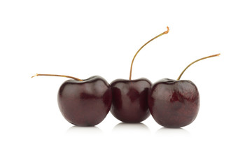 cherry. cherries black isolated on white background
