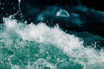 Stormy waves in the ocean as a background