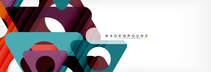 Circle and triangle abstract background