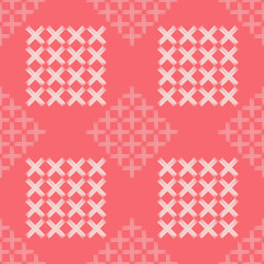 Ethnic boho seamless pattern. Embroidery. Traditional ornament. Geometric background. Tribal pattern. Folk motif. Textile rapport.