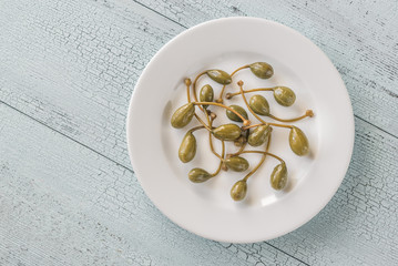 Capers on the plate