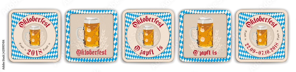 Wall mural 5 Oktoberfest 2018 Bierdeckel