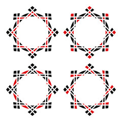 Set of Simple Rounded Geometric Frames in different color options for decorating photos, invitations, gift cards or design business cards, flyers and brochures