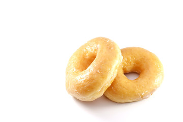 The doughnut isolated on a white background.