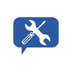 Talking about maintenance, simple vector icon