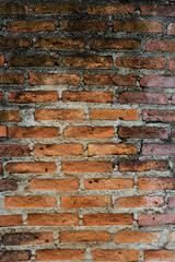 Old cracked brick wall
