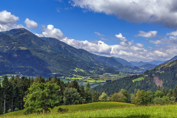 Naklejka na ściany i meble Valley in Styria, Austria
