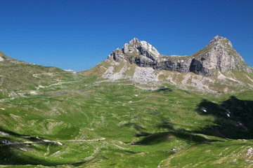 National Park Durmitor, a mountain pass, Montenegro