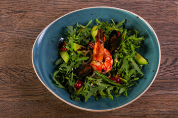 Seafood salad with avocado