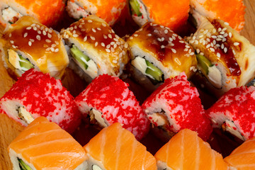 Japan sushi and roll