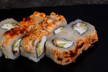 Japanese roll with salmon