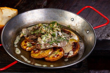 Roasted pork with potato