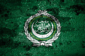 Old grunge Arab League background flag