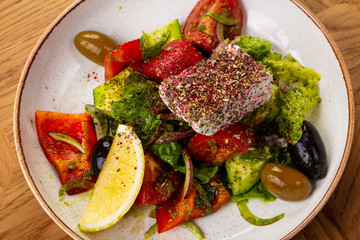 Greek salad with feta