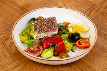 Greek salad with feta