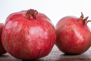 Fototapeta na wymiar pomegranates on a white background