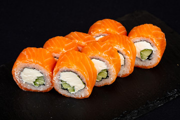 Japanese roll with salmon