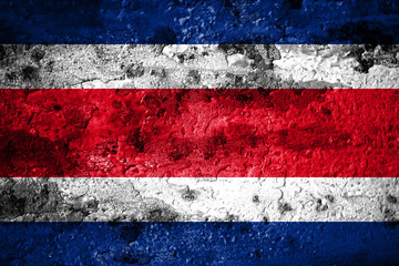 Old grunge Costa Rica background flag