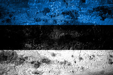 Old grunge Estonia background flag