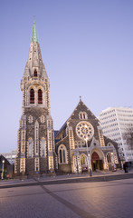New Zealand Christchurch Cathedral at Twilight in 2008