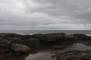 Fototapeta na wymiar Ogmore by sea beach