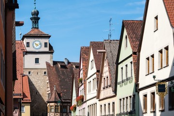 Fototapeta na wymiar Low Angle View of Buildings in Rothenburg ob der Tauber, Germany against Sky