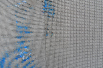 Insulation of the house with styrofoam. Energy saving concept. Closeup