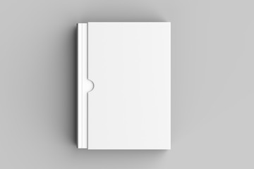 Slipcase book mock up isolated on soft gray background. 3D illustration