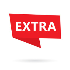 extra word on a speach bubble- vector illustration